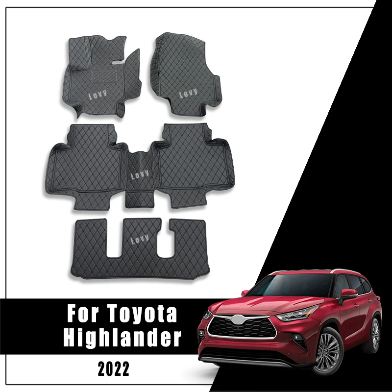 7seatsCarFloorMatsForToyotaHighlanderKlugerHybrid2022Auto