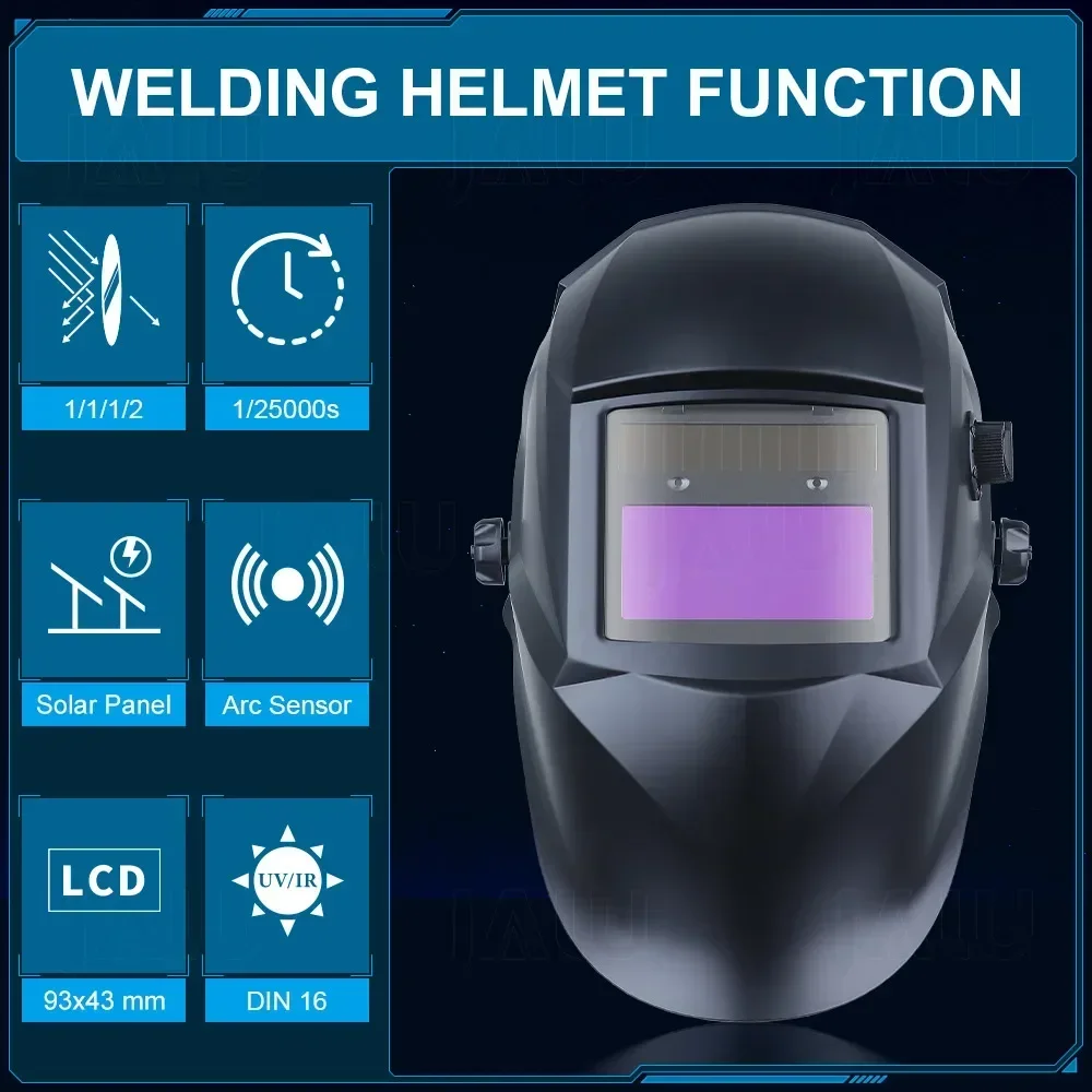 Welding Mask Welding Helmet Solar Power Auto Darkening Welding Helmet Adjustable Shade Range 4/9-13 for Mig Tig Arc Welder Mask