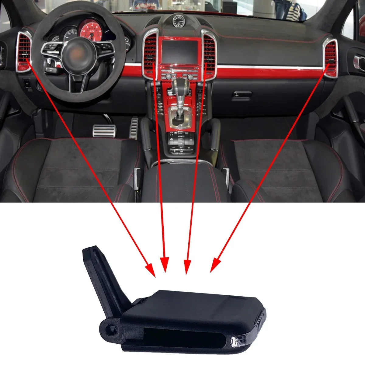 Dash Air Outlet Vent Grill Pick Adjust Slide Clip Trim For Porsche Cayenne 92A S Turbo GTS 958 2011-2015 car interior trim