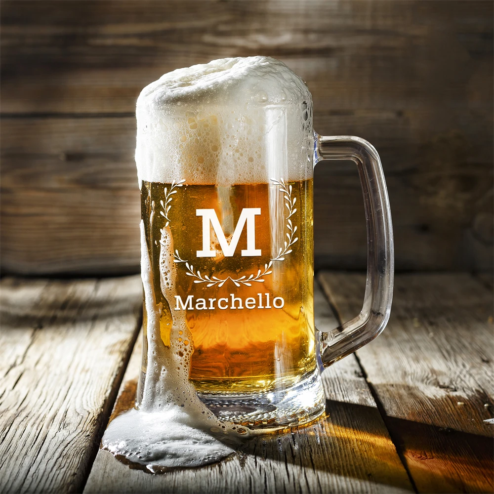 Personalized Gifts For Men Engraved Glass Beer Mug Beer Gifts Father's Day Birthday Present Him Dad Brother,glass cup