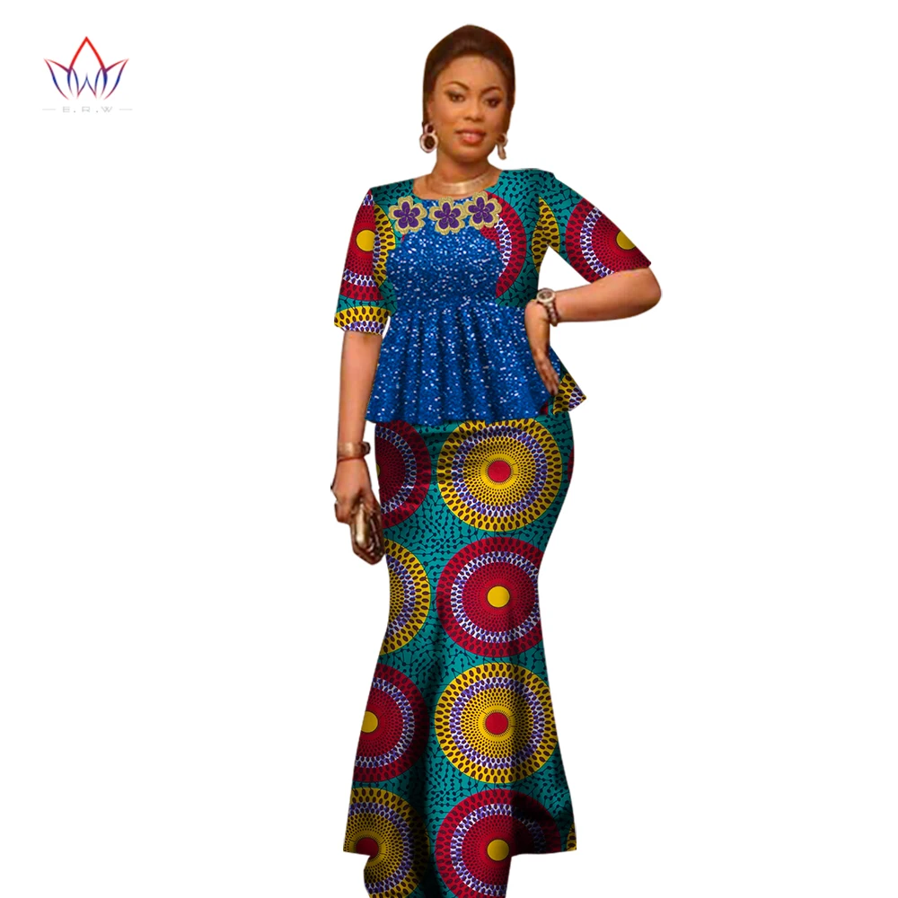 Summer Women Dress Traditional African Traditional 2 Pieces Women Set  Clothing Custom Made Tops + Skirts Hot Sale Brw Wy2666 - Africa Clothing -  AliExpress