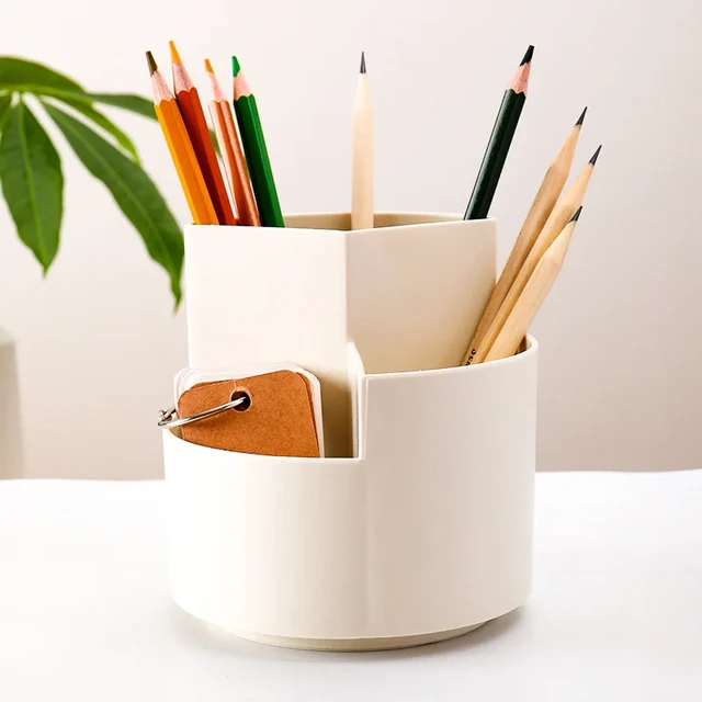 Desk Organizer Pens Brush Holder Pencil  Large Rotating Pen Organizer -  360 Pen - Aliexpress