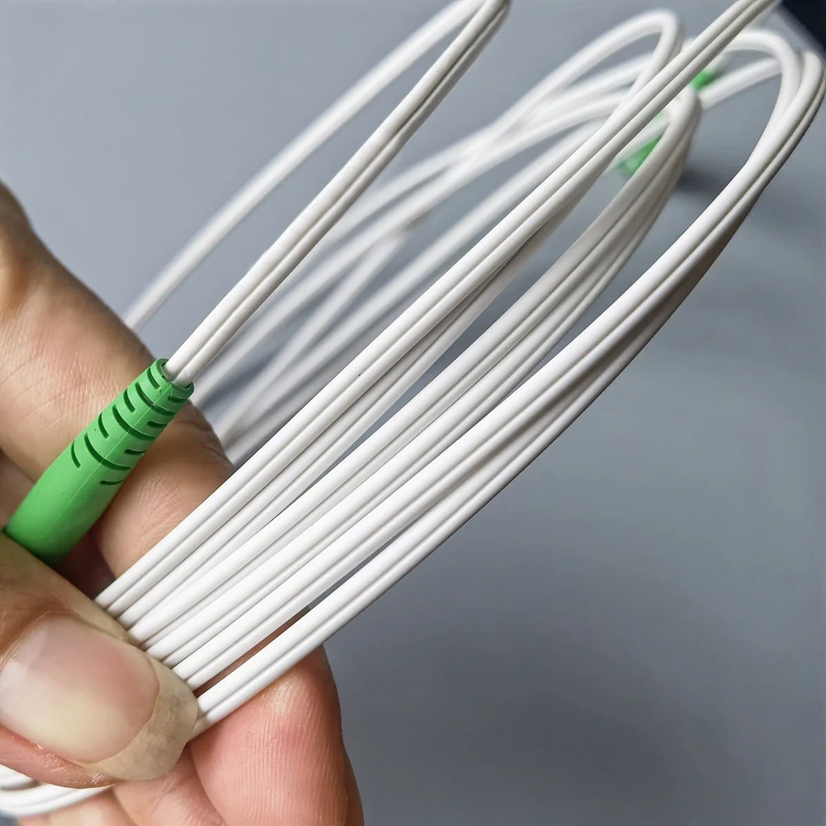 Indoor Fiber Drop Cable Optical Patch Cord FTTH SC/APC To SC/APC Single Mode Optical Fiber Cable With White Wire fiber optic cable