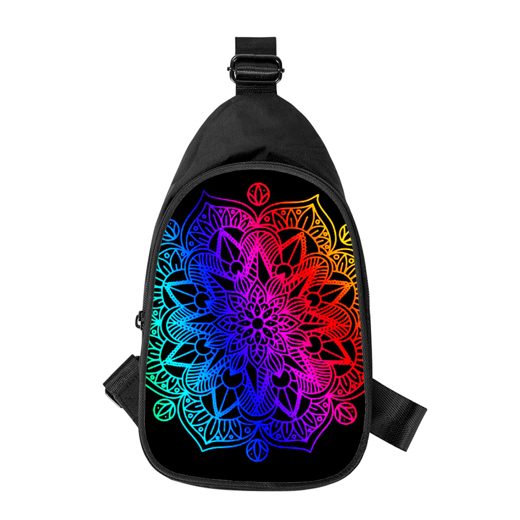 Рисунок 4 - Мужская нагрудная сумка с цветочным принтом мандала