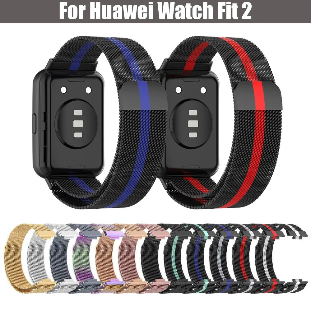 Bracelet De Rechange En Acier Inoxydable, Pour Huawei Watch Fit 2
