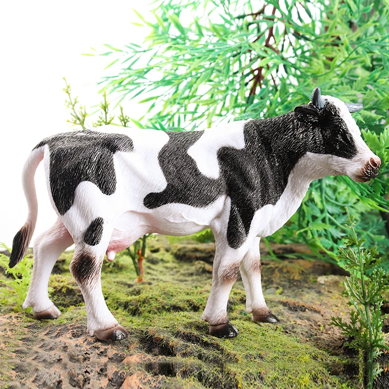 PVC Action Figures Oenux Zoo World Farm Animal Horse Cow Pig Sheep Goat Donkey Lion Tiger Educational Cute Kids Toy Gift