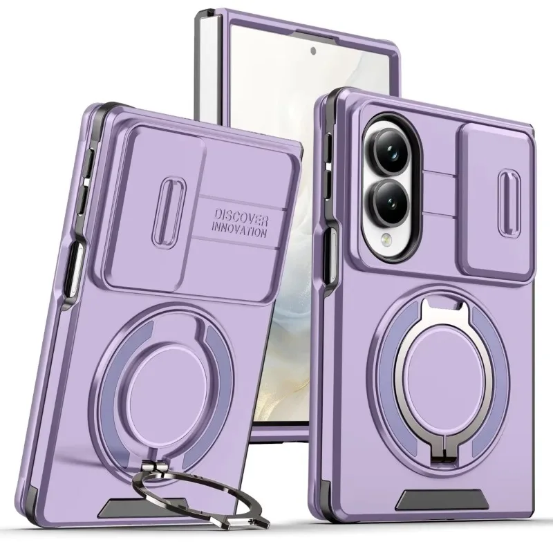 Luxurious Scratch-Resistant and Durable Armor Case with Sliding Camera Cover