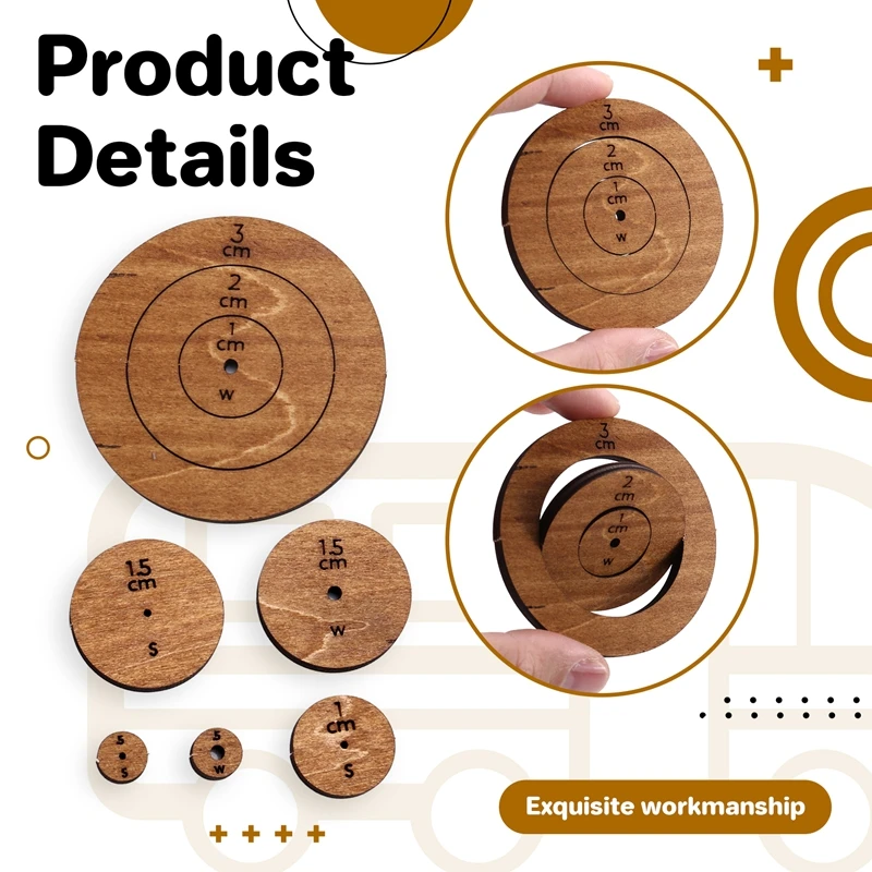Jenerates Seam Circles,Wooden Circle Quilting Template, Circle Template Quilting Rulers And Templates,Marker (Metric)-AT64