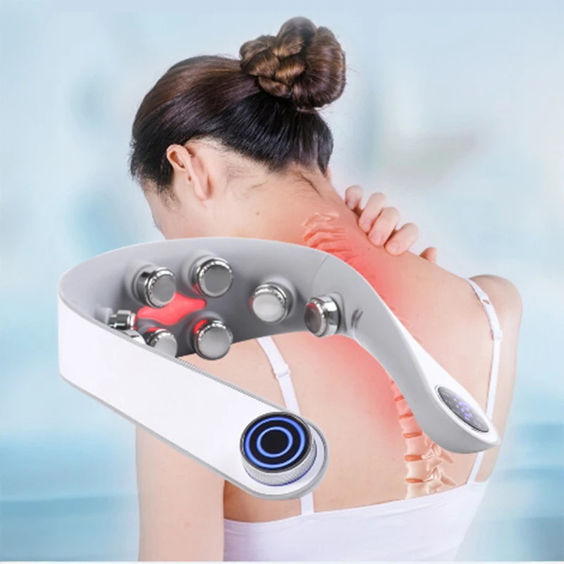 U-Shaped Home & Office Use Electric Pulse Vibrate Neck Protector Personalized Cervical Vertebra Massager for Comfort &Relaxation