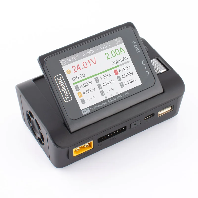 ToolkitRC M9 600 Вт, 20 А, умное зарядное устройство постоянного тока с функцией аудио для батареи Lipo LiFe 1-8S, RC FPV Drone Car, быстрая зарядка thumbnail 3