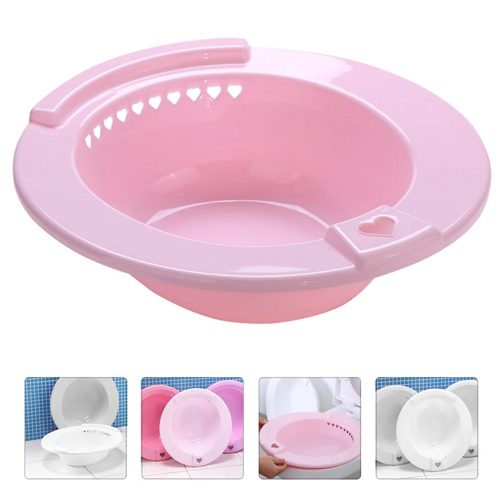2 Pcs Plastic Sitz Bath Portable Tub Basin for Pregnant Women Hip Bath Toilet Bidet Home Nursing Hot