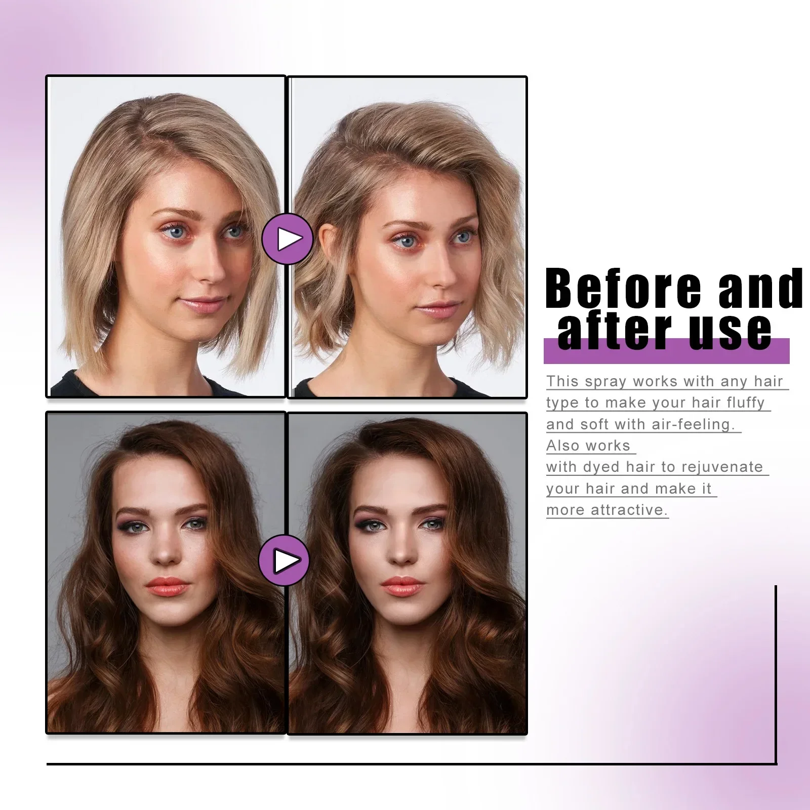 Hair Fluffy Spray Increase Hair Volume Long Lasting Wash Free Oil Control Refreshing Quick Dry Shampoo Styling Gel Spray