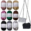 Metallic T-Shirt Yarn for Handmade Bag Blanket Shiny Knitting Crochet Yarn for Crocheting Beginners DIY Keychains Cushion 2