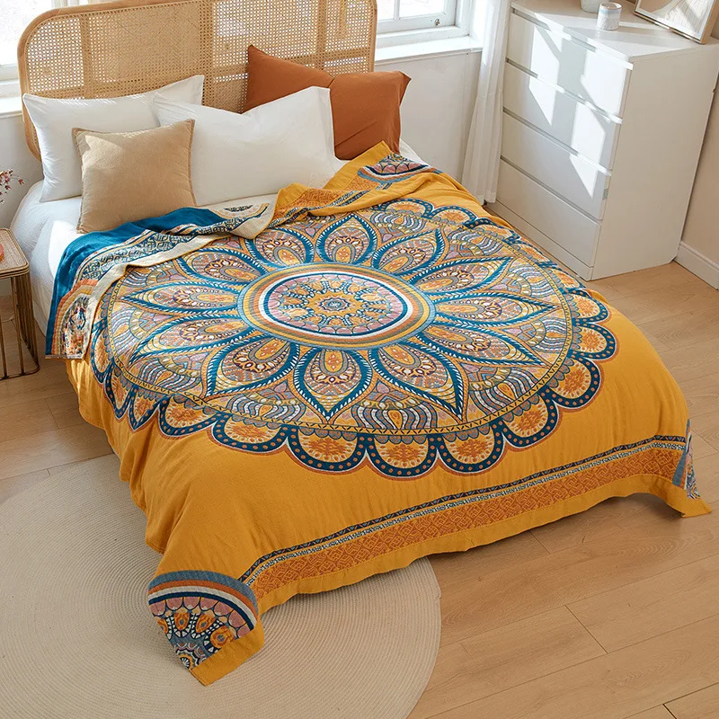 Summer Adult Children Student Dormitory Cover Blanket Bedspread Air Conditioning Thin Sofa Bed Picnic Beach