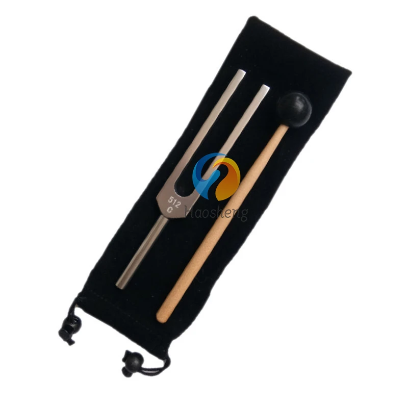 

Gift Hearing Test Aluminum 512HZ Tuning Fork With Cloth bag Tone Hammer