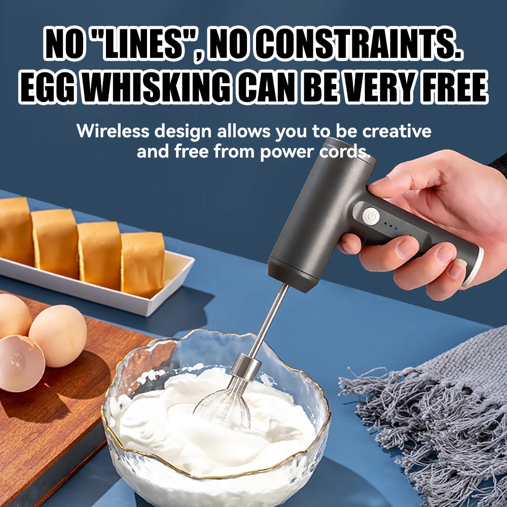 Electric Whisk Handheld Mixer Automatic Egg Beater 1pcs electric whisk handheld electric whisk egg beater