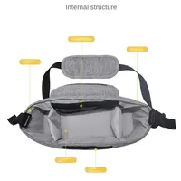 Sac de poussette pour bébé, sac à couches pour maman, grande capacité, organisateur de poussette, porte-gobelet, biberon, accessoires de poussette, sac suspendu 5