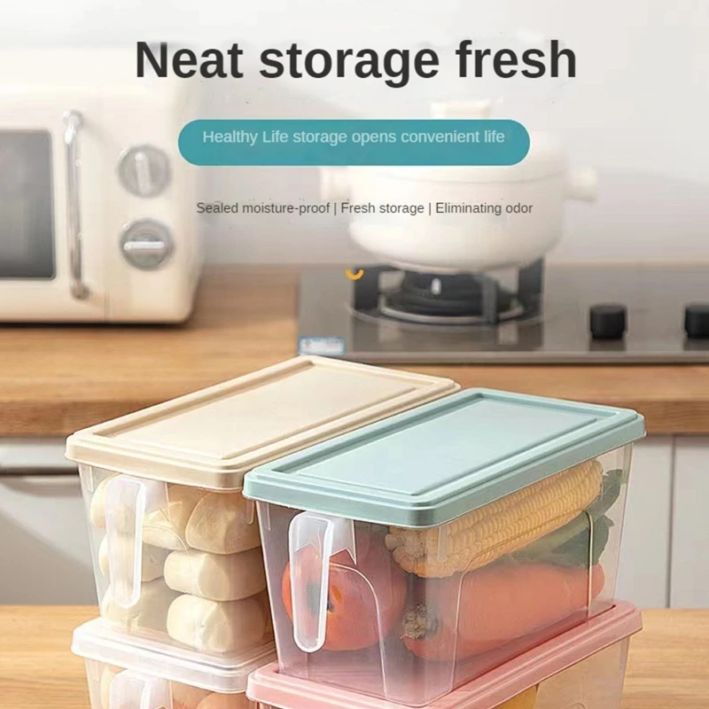 Fridge Organizers And Storage Box With Handle And Lid