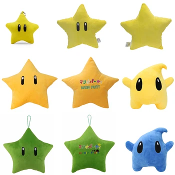 5-30cm Super Mario Bros Plush Toy Super Stars Tiny Spot Stuffed Soft Doll With Letter Embroidery Pattern Kawaii Birthday Gift