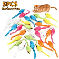 Colorful Herbal Plush Mice Toys for Cats and Kittens - Interactive Chew & Hunt Gift Set (5Pcs)