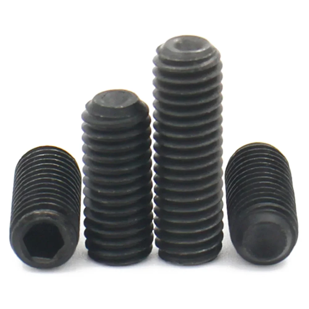 Grade 12.9 Carbon Steel Hex Socket Set Screws 10-100pcs M1.6 M2 M2.5 M3 M4 M5 M6 screw bolt nut set stainless steel screws hexagon socket head cap screw copper pillar screws copper brass standoff screws