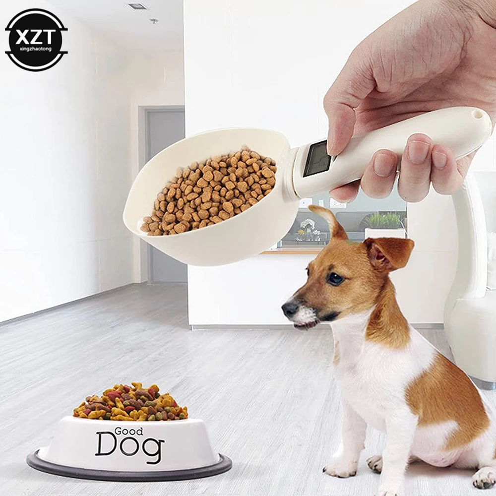 Balance de nourriture pour animaux de compagnie LCD outil de pesage de précision électronique chien chat alimentation cuillère à mesurer affichage numérique balance de cuisine