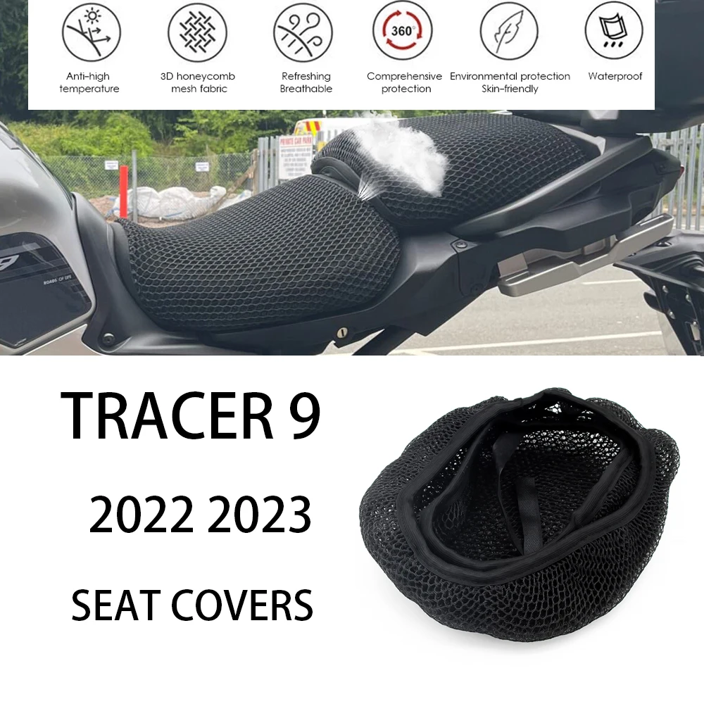 Per Yamaha Tracer 9 Accessori Moto Tracer9 900 2022 2023 Coprisedili Di Protezione Cuscino In Rete Traspirante 3D A Nido D'Ape