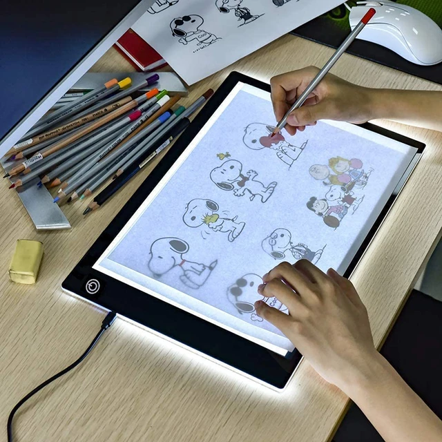 A4/A3/A2 LED Copy Board Light Tracing Box, Ultra-Thin Adjustable USB Power  Artcraft LED Trace Light Pad for Sketching Drawing - AliExpress