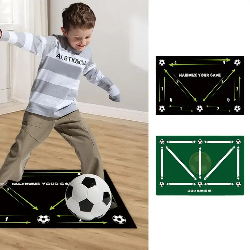 Soccer Training Mat Football Footstep Training pad  Push-Pull Training pad Football dribbling skills Mat rubber Soccer practice