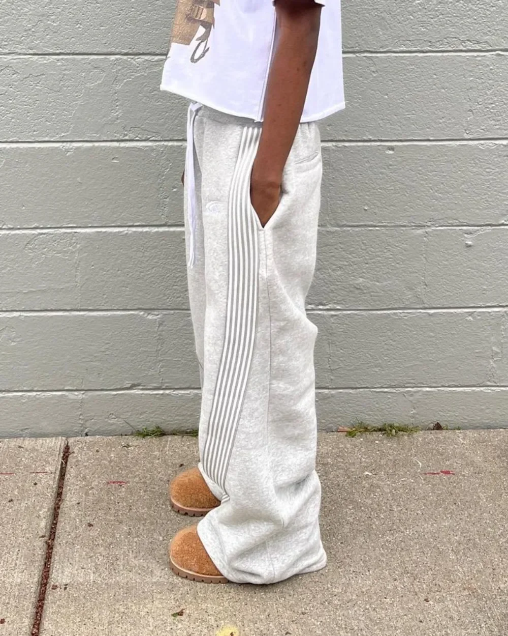 American Retro Striped Knitted Pants Men Y2k Street Harajuku Trendy Brand Oversized Trousers Loose Casual Wide Leg Pants Women 2