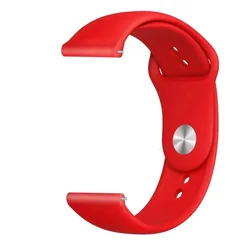 High-Quality Silicone Watch Straps - Universal Fit, Multiple Sizes for 22mm watch band (Red-12)
