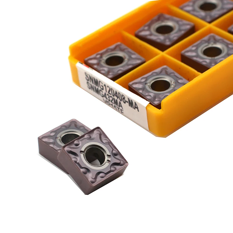 CNC-Planer-Schlitzfräseinsätze SNMG120404-MA SNMG120408-MA für Edelstahl, Vierkantmesser, Drehmaschine, dicke Vierkanteinsätze