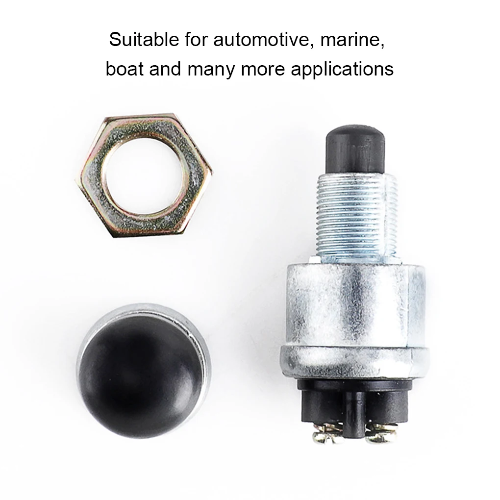 Car Start Button DC 12/24V Car Truck Ignition Engine Starter Replacement Waterproof Push Button