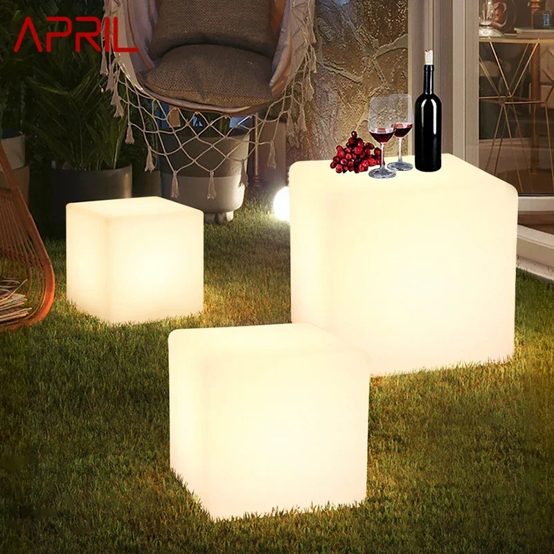 APRIL Modern Led Atmosphere Lamp Courtyard Lamp Landscape Outdoor Lawn Lamp Garden Solar