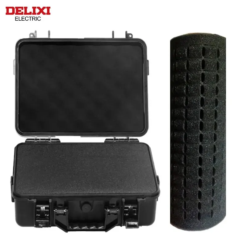 DELIXI 전기 휴대용 방수 도구 상자, 악기 상자, 안전 보호 상자, 충격 방지 SLR 카메라 상자