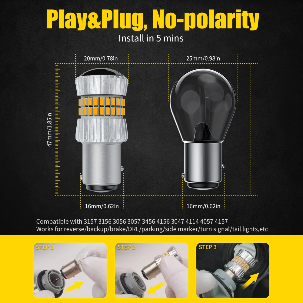 AILEO LED 1157, ڹ ȭƮ   ,  ,  극ũ  , ؼ , 5014SMD, P21/5W, P21/4W, 2 