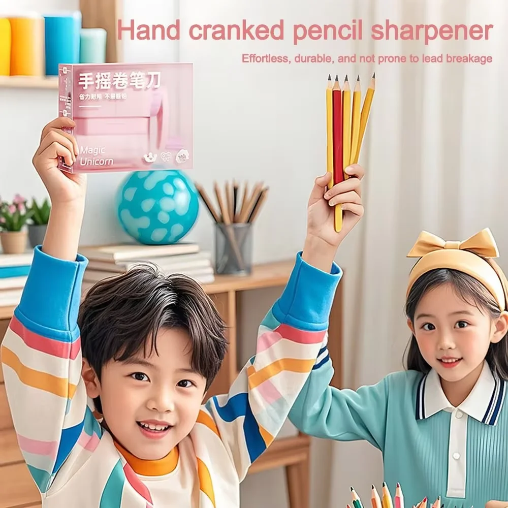 Simpatico temperamatite manuale portatile 6-8mm Temperamatite automatico multifunzione Forniture di cancelleria per studenti scolastici - immagine 3