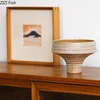 Creative Ceramic Flower Pots Desk Decoration Hammer Pattern Texture Goblet Vase Artificial Flowers Decorative Floral Arrangement 3