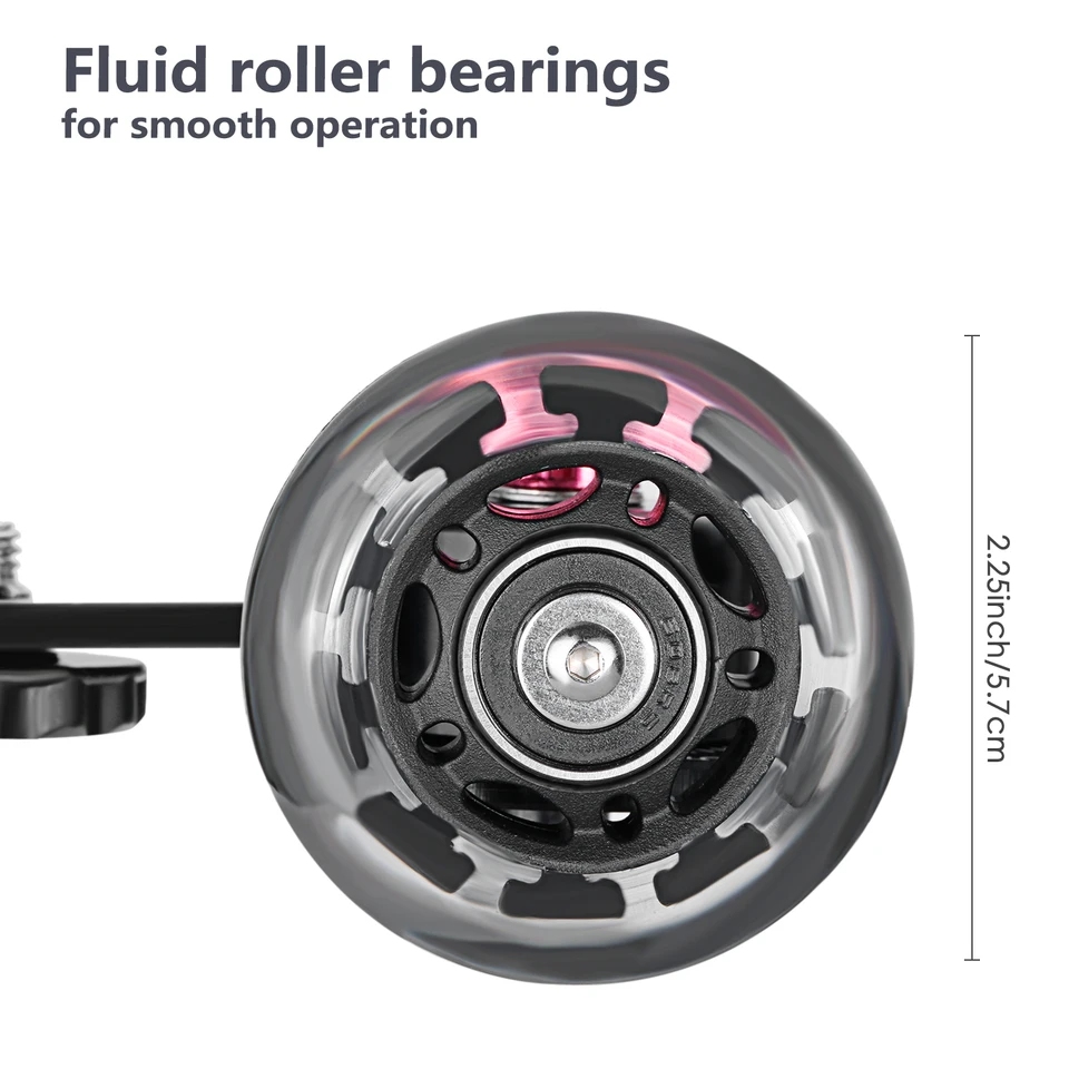 Slider Per Fotocamera Desktop 10Kg - Macchinina Con Rotaie In Alluminio E Ruote In Silenzio Per DSLR E Camcorder - Vite 1/4'' - Foto 5