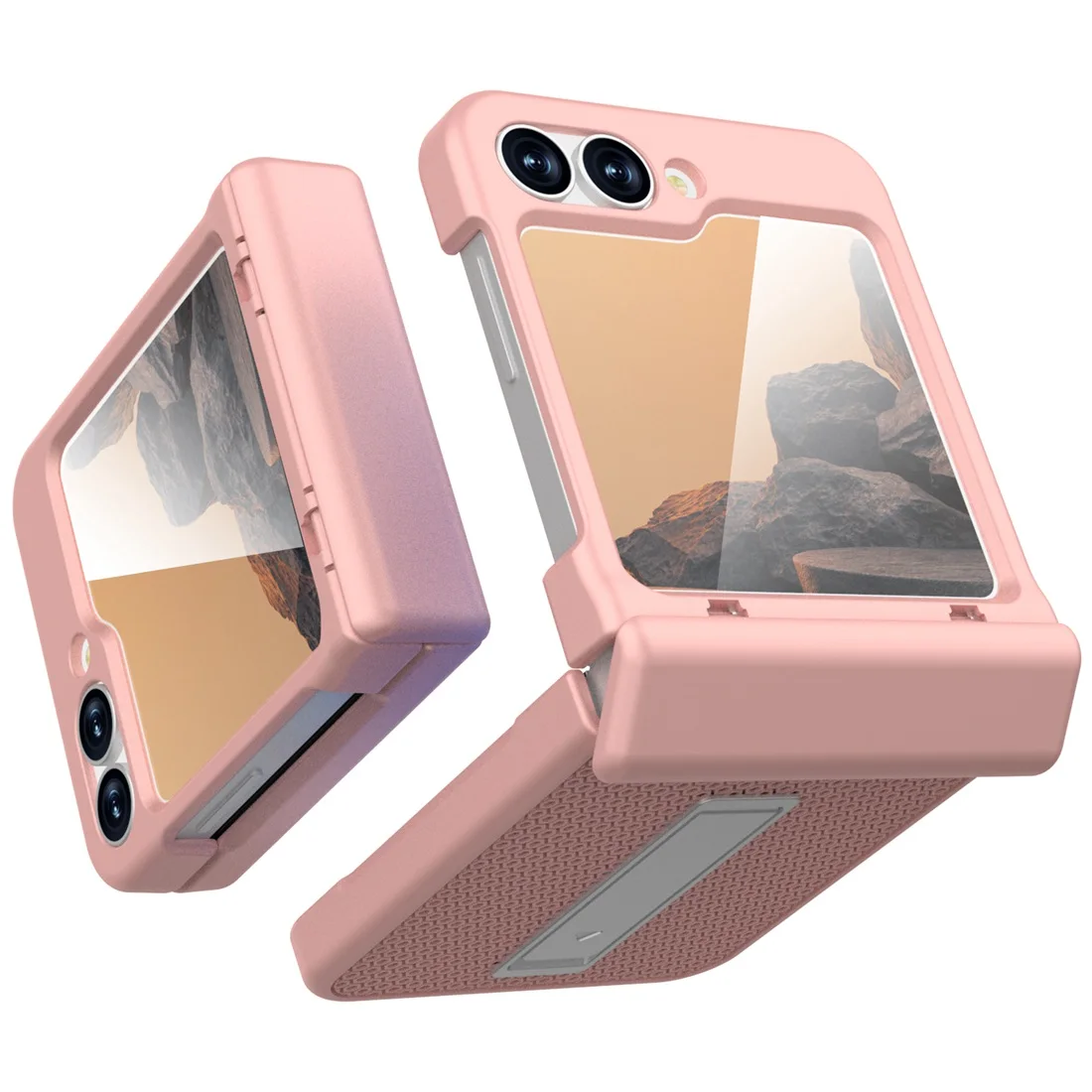 Non-Slip Shockproof Kickstand Hard Phone Case with Screen Protector