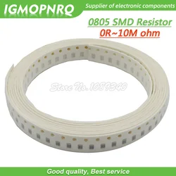 100 - Piece Assorted SMD Resistor Kit, 0805 1/4W, 0 - 10M Ohm Range - 100K