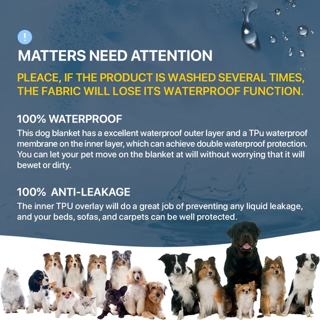 Double-Sided Waterproof Dog Bed Cover Pet Blanket Sofa Couch Furniture Protector For Dogs 2