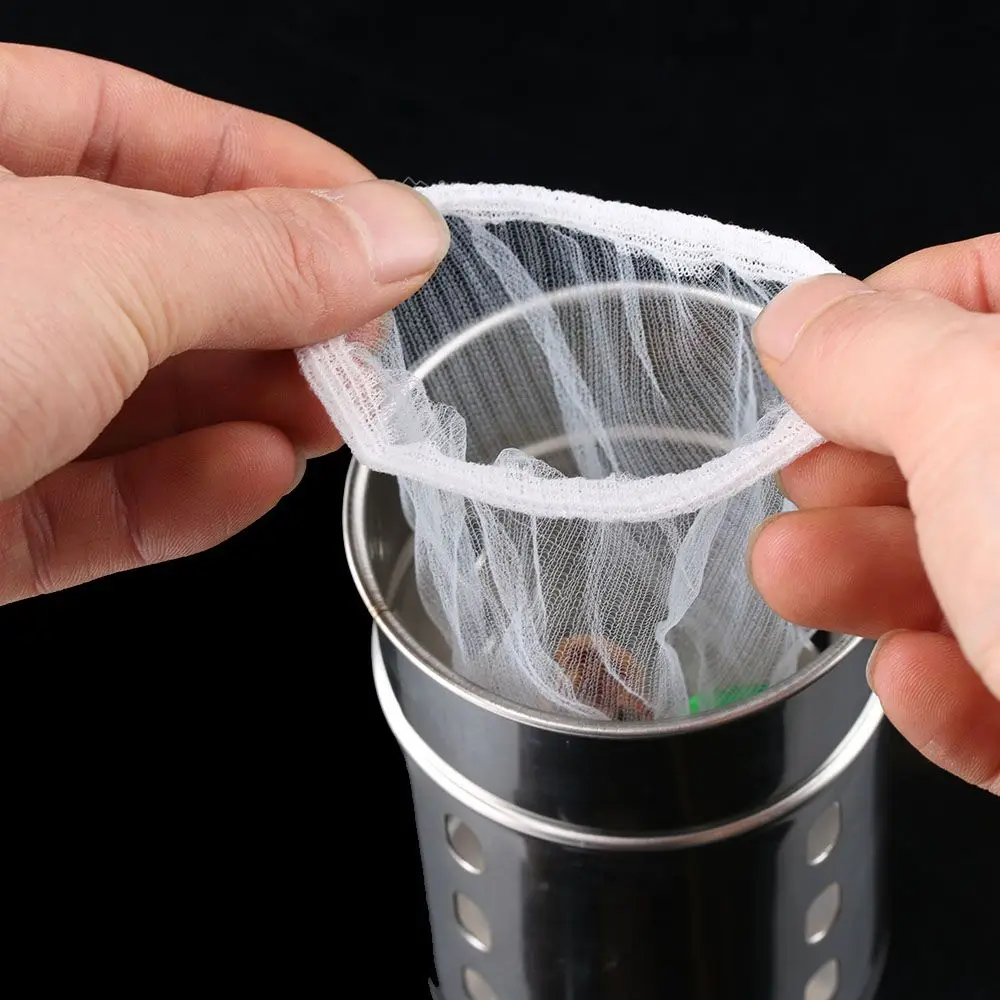30/100Pcs Kitchen Sink Nylon Strainer Filter Net Hair Isolation Residue Collector Clogging Prevent Disposable Garbage Bag