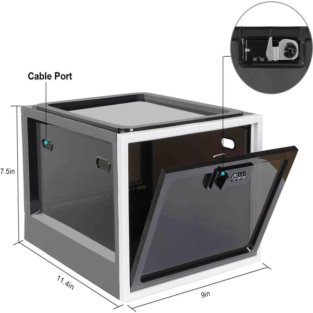 Lockable Refrigerator Storage Box with Combination Lock 2