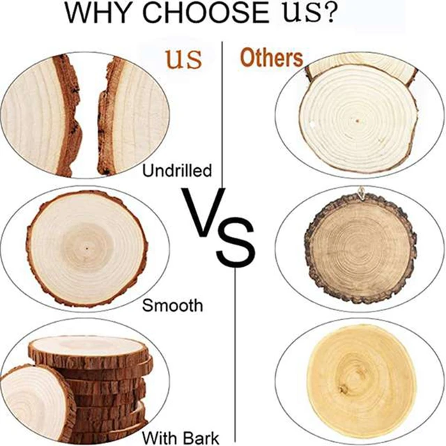 10Db/Tétel Fenyő Fa Chips Vágott Darabok Rönklemez Rusztikus Esküvői Dekoráció Parti Középpontok Vintage Country Stílus - Image 5