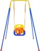 3-in-1 Toddler Swing Set with 4 Sandbags, Indoor/Outdoor Baby Swing with Foldable Metal Stand, Kids Swing Set Clear Instructions 1