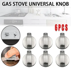 Metal Silver Gas Stove Cooker Knobs Adapter Oven Switch Cooking Surface Control Locks Cookware Parts Replacement Universal