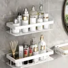 Bathroom Shelf Kitchen Storage Organizer Aluminum Alloy Shower Shelf Bathroom Accessories No Drilling Wall Shelf 1