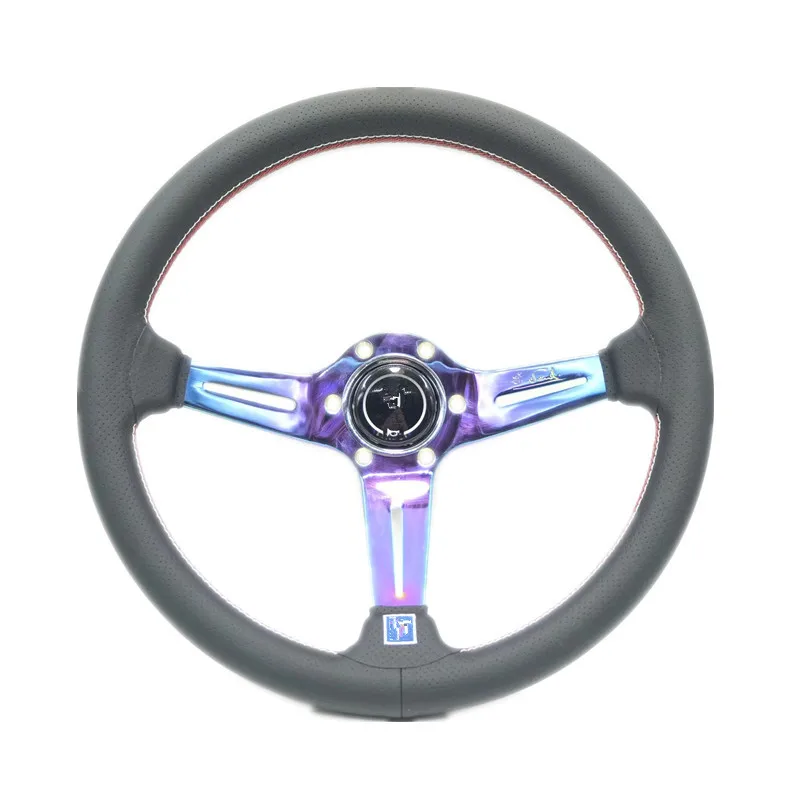 

SPSLD 14inch 350mm Deep Corn Drifting Rainbow Steering Wheel / Leather Steering wheels