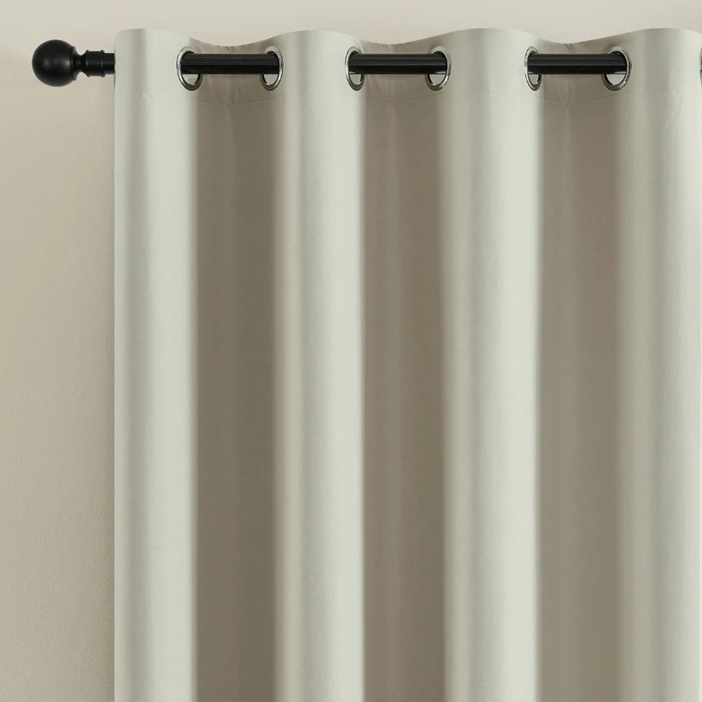 Blackout Curtain 1Pcs Modern Minimalist Heat Insulation All-Season Universal Drapes for Bedroom Living Room Rod Pocket